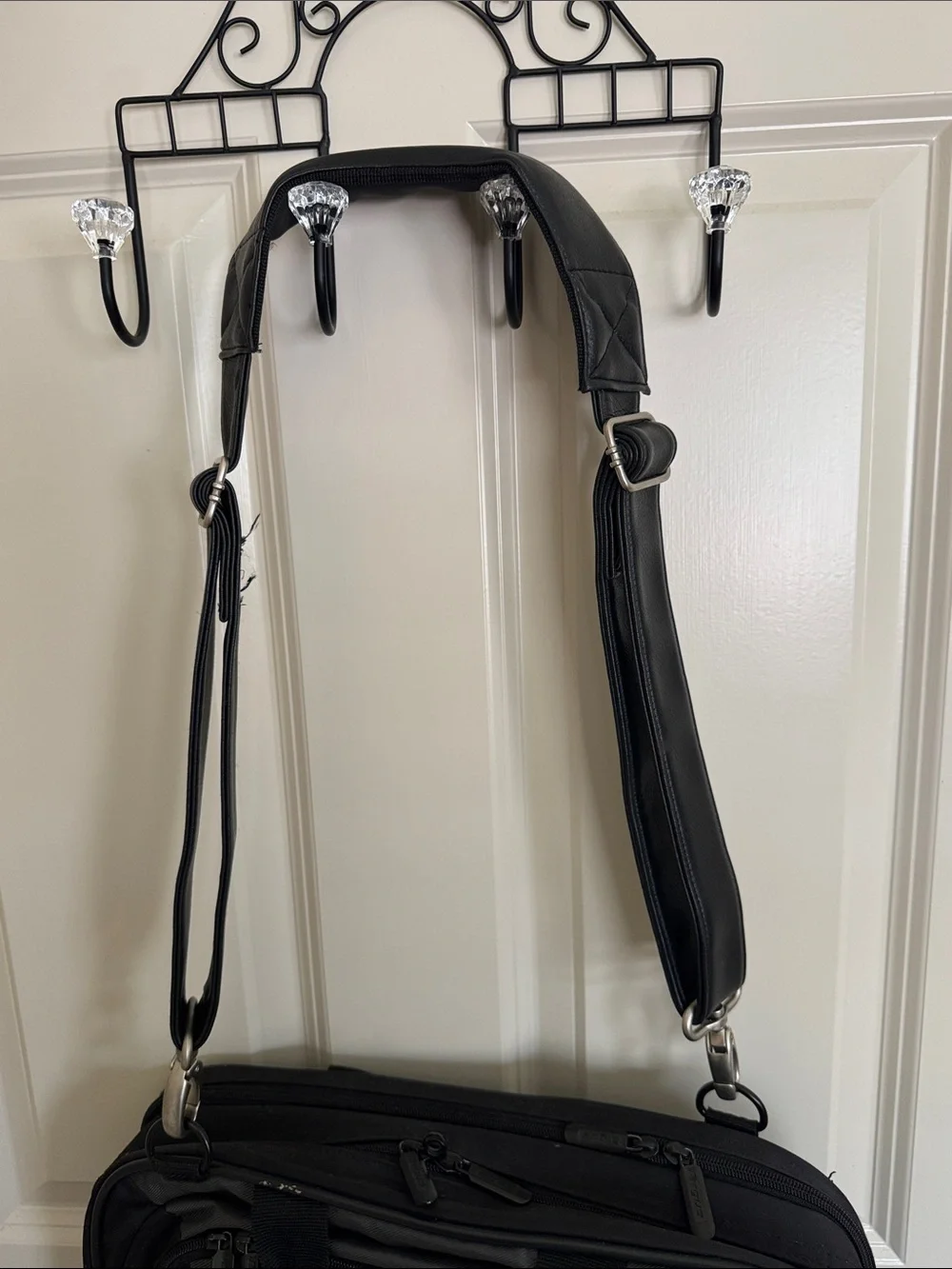 Black Men's Laptop Bag with Shoulder Strap Good Condition